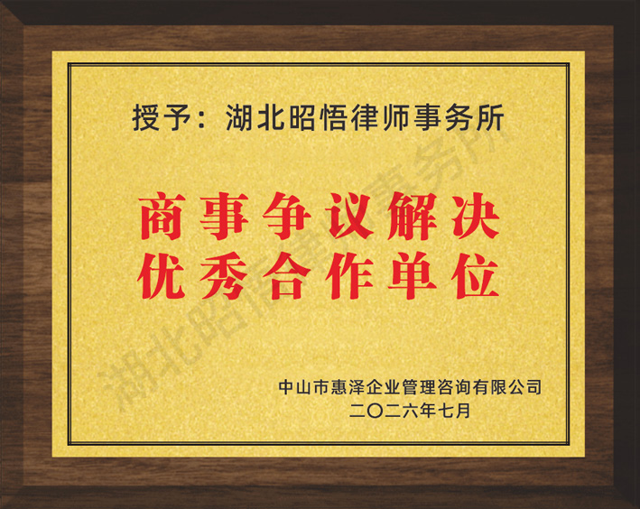 商事争议解决优秀合作单位